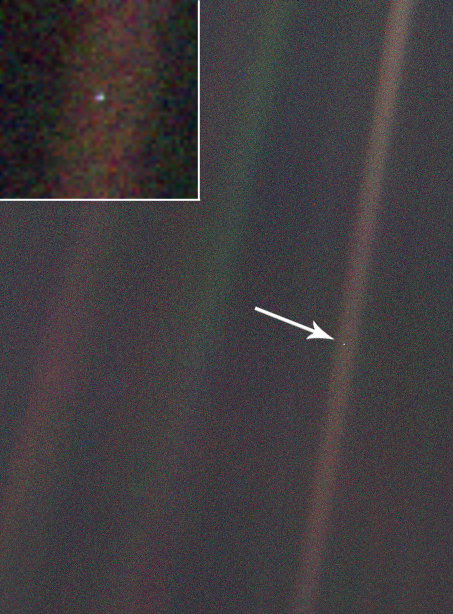 The blue pale dot